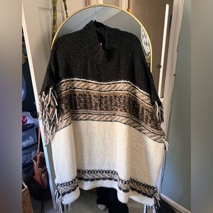 Free people fringe poncho